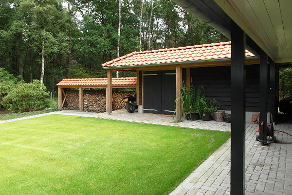 Carport en schuur aanbouw